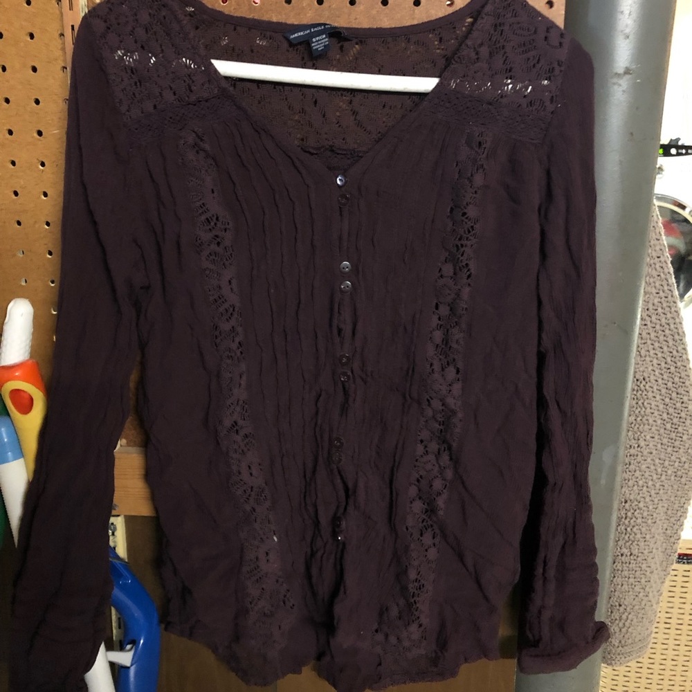 AEO Purple Blouse